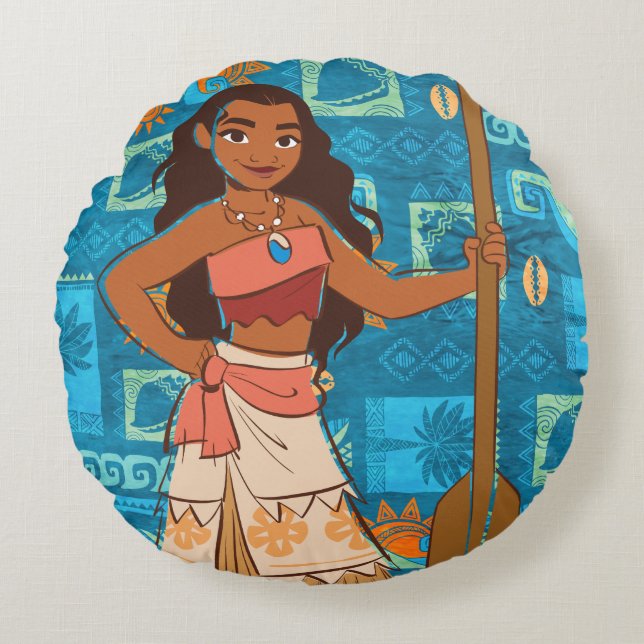 Moana | Daughter Of The Sea Round Pillow (Front)