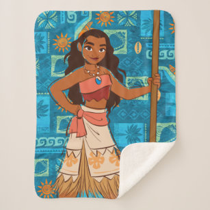 Moana   Daughter Of The Sea Sherpa Blanket