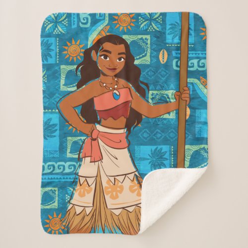 Moana  Daughter Of The Sea Sherpa Blanket