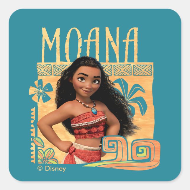 Moana | Find Your Way Square Sticker (Front)