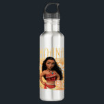 Moana | Find Your Way Water Bottle<br><div class="desc">Meet Moana. She's an ocean princess who dares to sail on an epic adventure. She loves her island but dreams of going beyond the horizon like her ancestors before her. This Disney character may be cute, but she is also proud and powerful! Seen here on a colorful ocean background with...</div>