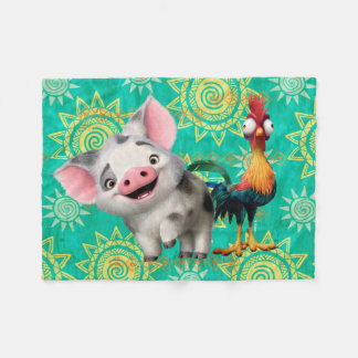 Moana | First Mate & Top Rooster Fleece Blanket