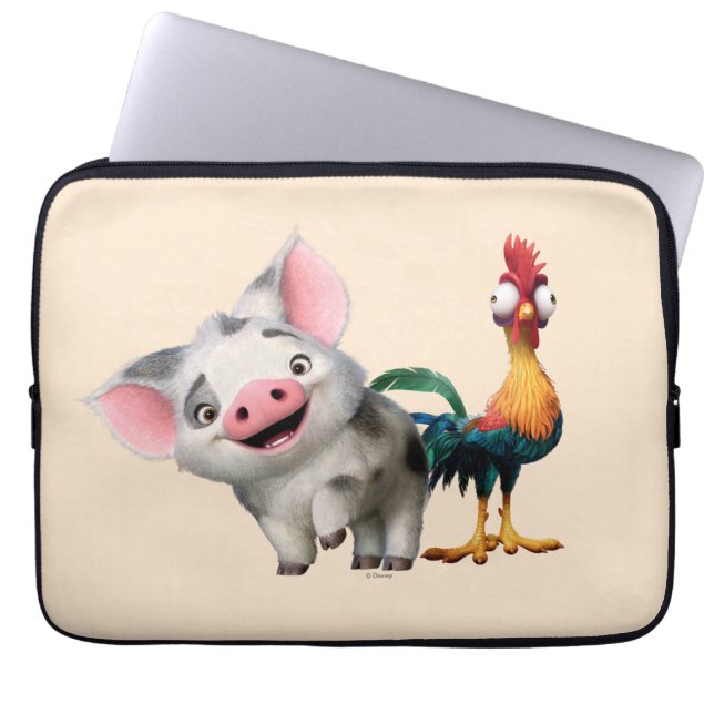 Moana | First Mate & Top Rooster Laptop Sleeve (Front)