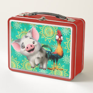 Moana First Mate & Top Rooster Metal Lunch Box