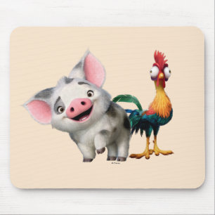Moana First Mate & Top Rooster Mouse Pad