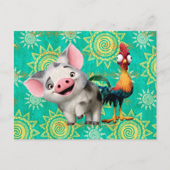 Moana | First Mate & Top Rooster Postcard (Front)