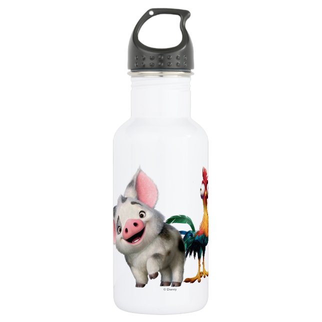 Moana | First Mate & Top Rooster Stainless Steel Water Bottle (Front)