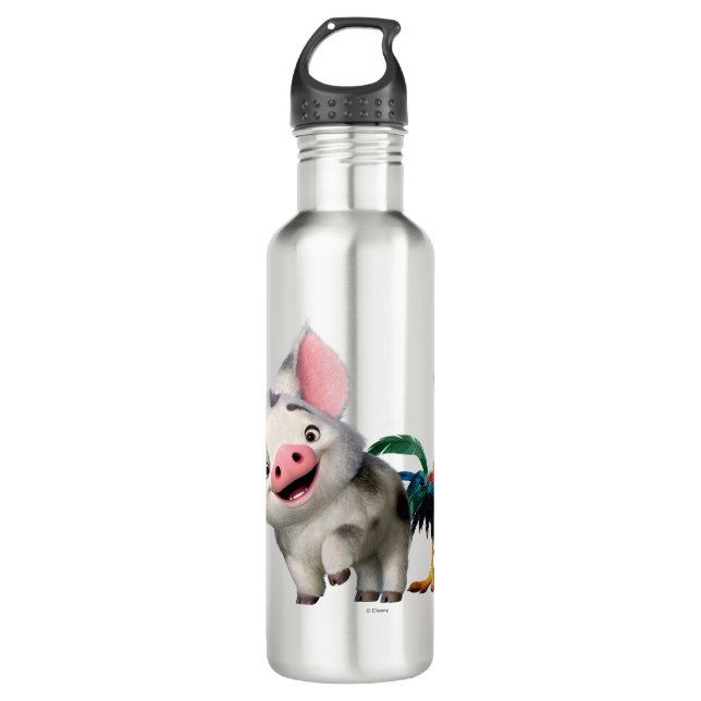 Moana | First Mate & Top Rooster Water Bottle (Front)
