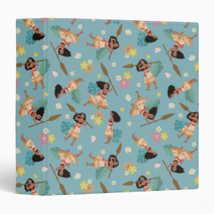 Moana   Floral Pattern 3 Ring Binder