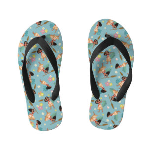 Moana Floral Pattern Kid's Flip Flops