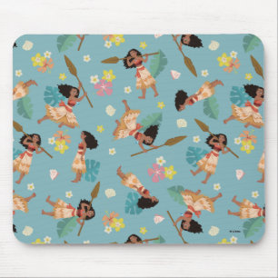 Moana Floral Pattern Mouse Pad