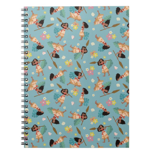 Moana | Floral Pattern Notebook (Front)