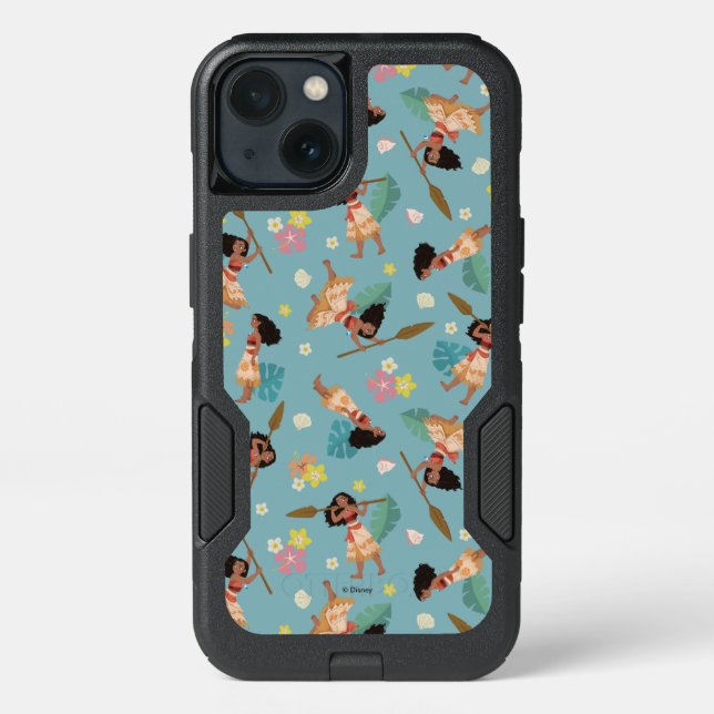 Moana | Floral Pattern Otterbox iPhone Case (Back)