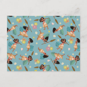Moana Floral Pattern Postcard