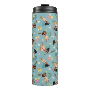 Moana Floral Pattern Thermal Tumbler
