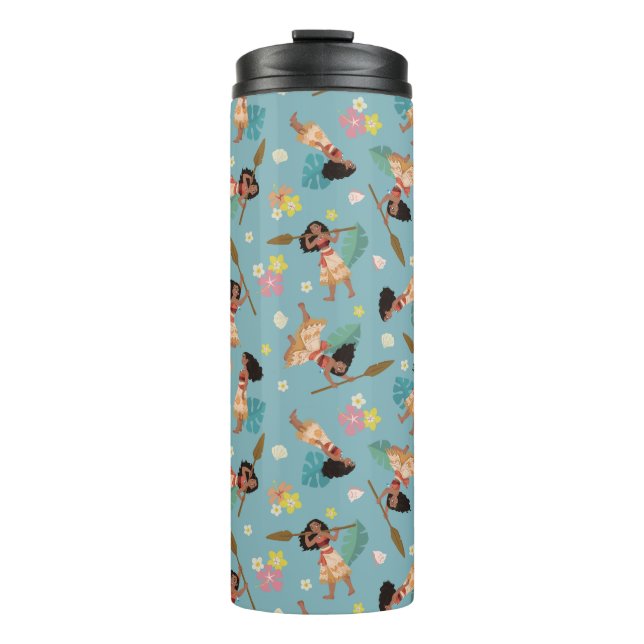 Moana | Floral Pattern Thermal Tumbler (Front)