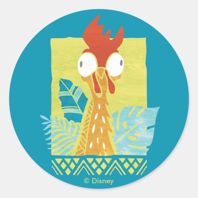 Moana | Heihei - I'm In Charge Here Classic Round Sticker (Front)