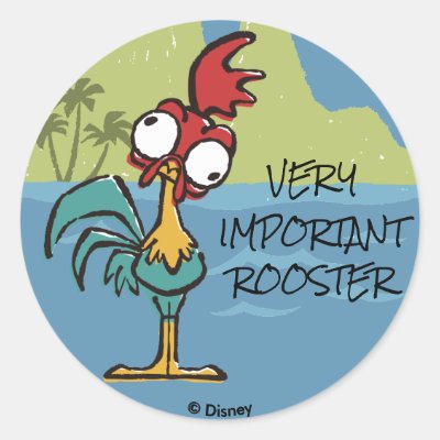 Moana | Heihei - Very Important Rooster Classic Round Sticker
