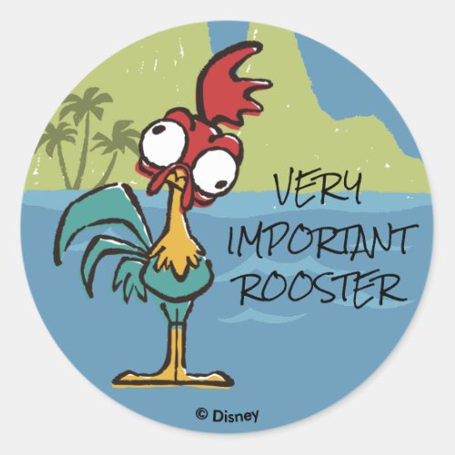 Moana | Heihei - Very Important Rooster Classic Round Sticker