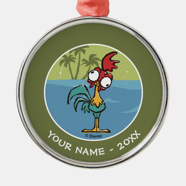 Moana | Heihei - Very Important Rooster Metal Ornament (Front)