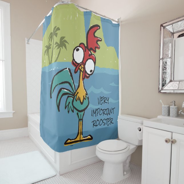 Moana | Heihei - Very Important Rooster Shower Curtain (In Situ)