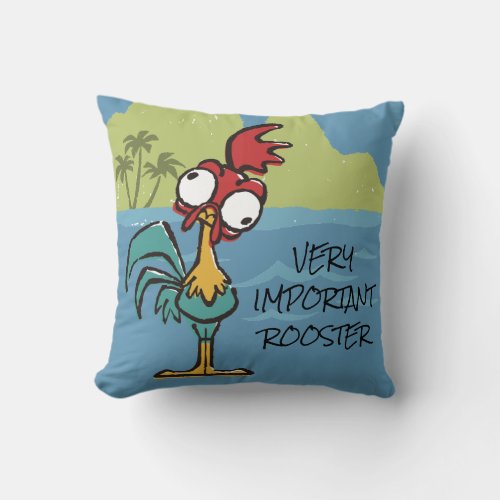 Moana  Heihei _ Very Important Rooster Throw Pillow