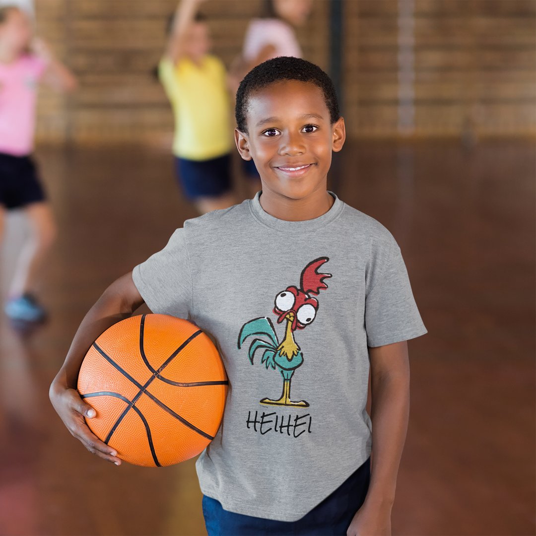Moana | Heihei - Very Important Rooster Tri-Blend Shirt (Kid wearing shirt)