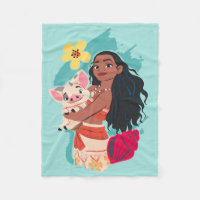 Moana Holding Pua Illustrated Graphic