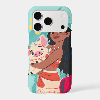 Moana Holding Pua Illustrated Graphic iPhone 17 Pro Case