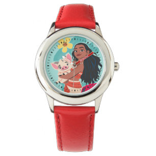 Moana Holding Pua Illustrated Graphic Watch