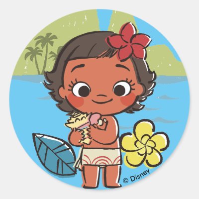 Moana | Island Daughter Classic Round Sticker