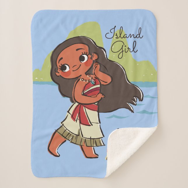 Moana | Island Girl Sherpa Blanket (Front)