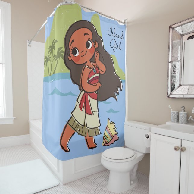 Moana | Island Girl Shower Curtain (In Situ)