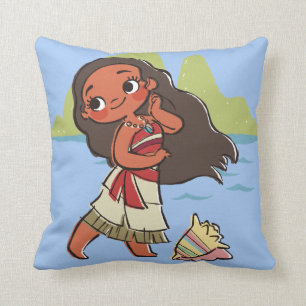 Moana Island Girl Throw Pillow