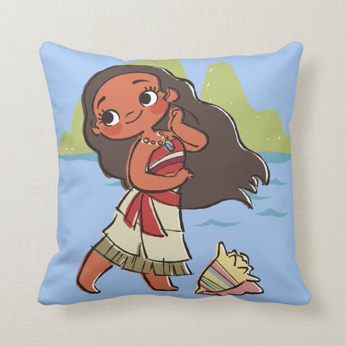 Moana Island Girl Throw Pillow