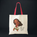 Moana | Island Girl Tote Bag<br><div class="desc">This vintage design has the ocean princess Moana with her hair dancing in the wind carefree. A retro painting effect for this kid's Disney character with a focus on being especially cute! With her colorful sea shells and her delighted smile this island girl is sure to find epic ocean adventures...</div>