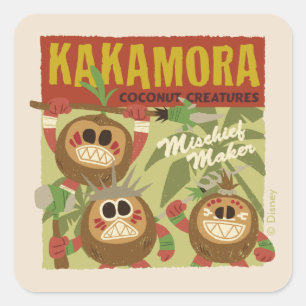 Moana Kakamora - Coconut Creatures Square Sticker
