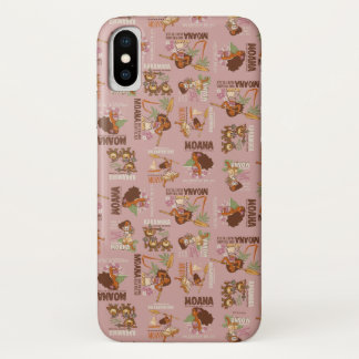 Moana & Kakamora Vintage Pattern iPhone X Case