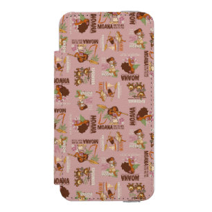 Moana & Kakamora Vintage Pattern iPhone SE/5/5s Wallet Case