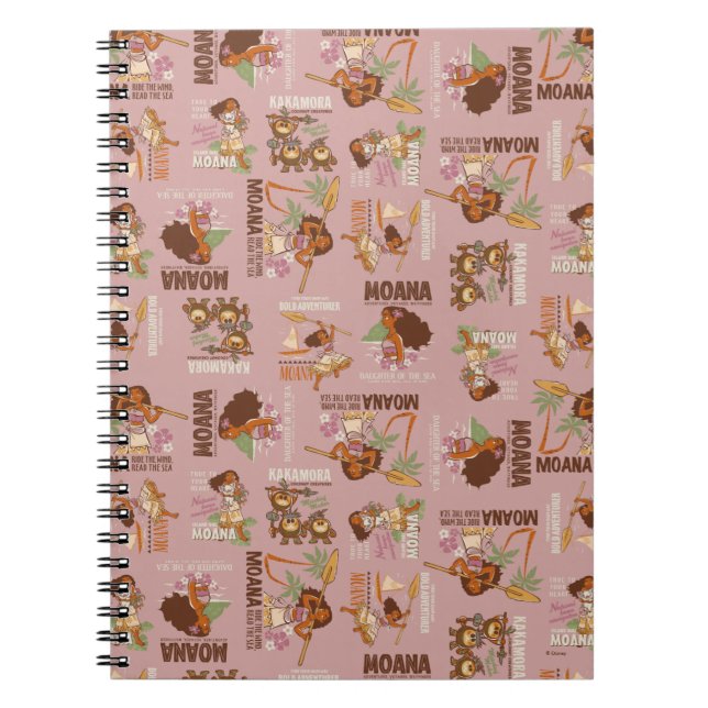 Moana & Kakamora Vintage Pattern Notebook (Front)