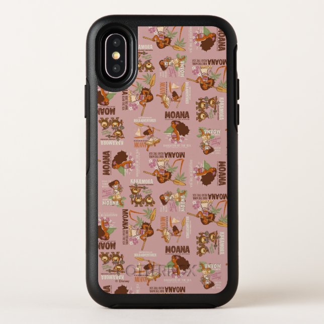 Moana & Kakamora Vintage Pattern Otterbox iPhone Case (Back)
