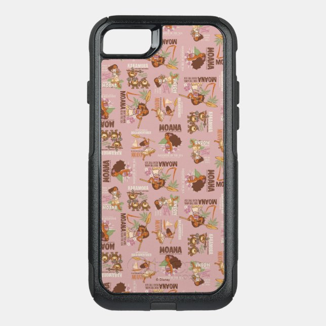 Moana & Kakamora Vintage Pattern Otterbox iPhone Case (Back)