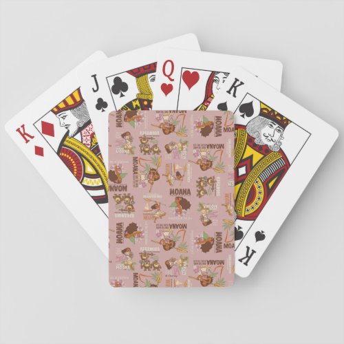 Moana  Kakamora Vintage Pattern Poker Cards