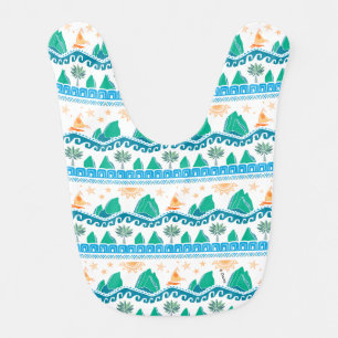 Moana Land And Sea Are One - Pattern Bib