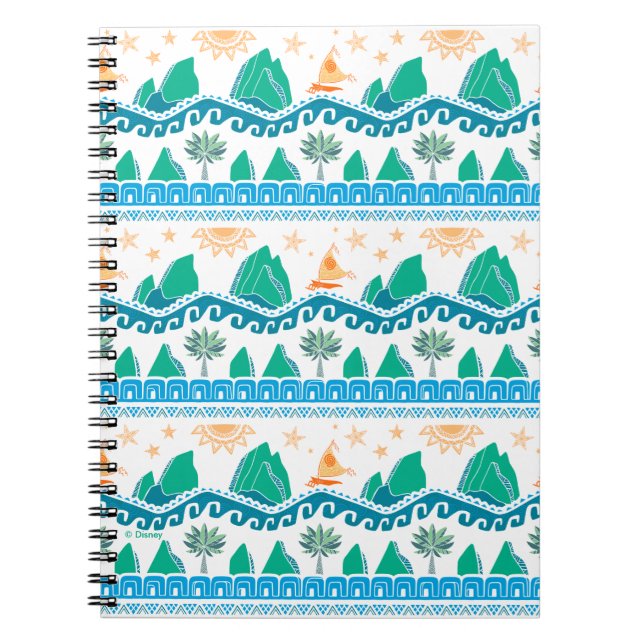 Moana | Land And Sea Are One - Pattern Notebook (Front)