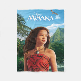 Moana Live Action Cinematic Adventure Portrait Fleece Blanket
