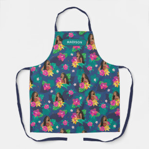 Moana Live Action Floral Seamless Pattern Apron
