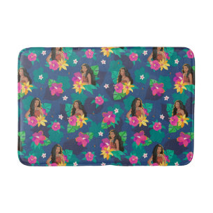Moana Live Action Floral Seamless Pattern Bath Mat
