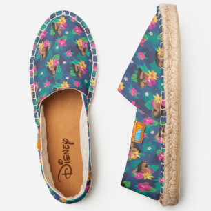 Moana Live Action Floral Seamless Pattern Espadrilles