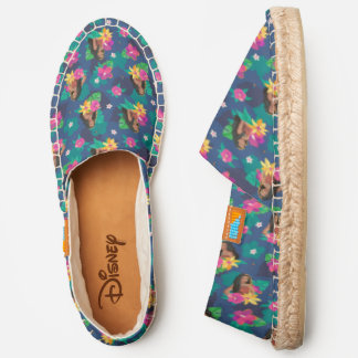 Moana Live Action Floral Seamless Pattern Espadrilles